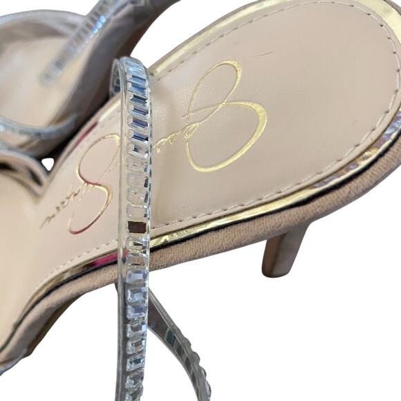 Jessica Simpson Jileta Crystals Mirror Embellished High Heel Sandals size 8.5 - Picture 9 of 15